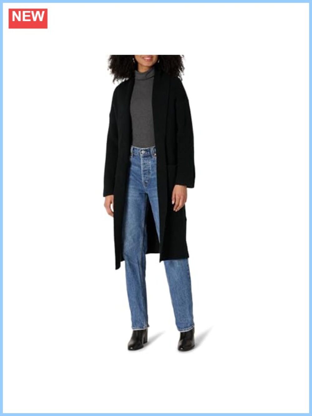 Women's Oversized Cotton Heavyweight Long Cardigan Sweater with Pockets